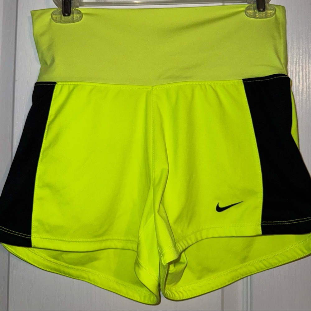 Nike Neon Green & Black Running Shorts Size XS